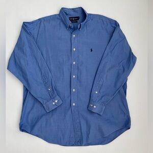 Ralph Lauren blue Yarmouth 17 34/35 button up shirt